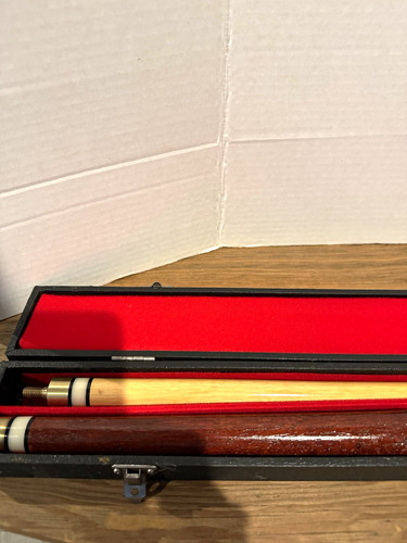 Carved wood pool cue - wood,