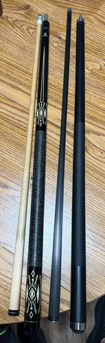 Billiard cues and case - ,
